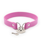 Plesur Pvc Collar Wheart Lock Pink