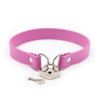 Plesur Pvc Collar Wheart Lock Pink