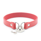 Plesur Pvc Collar Wheart Lock Red