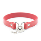 Plesur Pvc Collar Wheart Lock Red