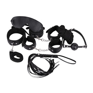 MP Leather 7Pack Lite Bondage Set Black