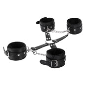 Mp Leather All 4S Fuzzy Cuff Set Black