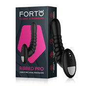 Forto Ribbed Pro Vibr Anal Massager Blk