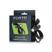 Forto Pointer Vibr Dual Cockring Blk
