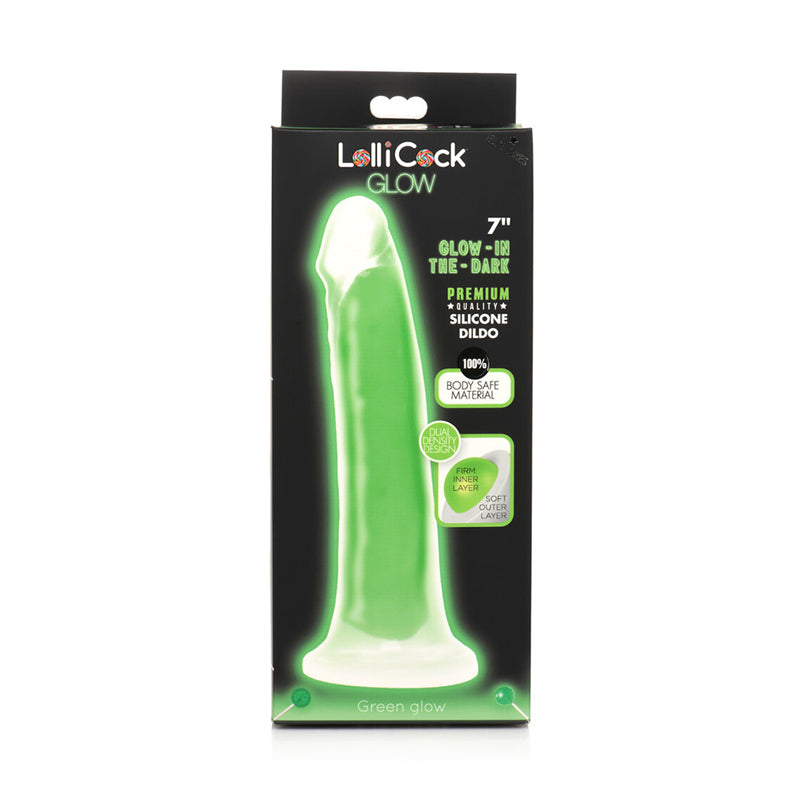 Lollicock GITD  Silicone Dildo 7in Gn