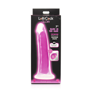 Lollicock GITD Silicone Dildo 7in Pur