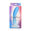 Simply Sweet Rippled Sili Dildo 7In Bl/W
