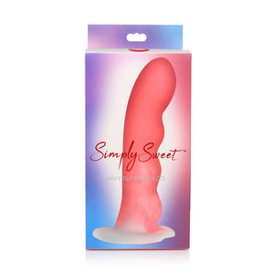 Simply Sweet Wavy Sili Dildo 8in PkWh