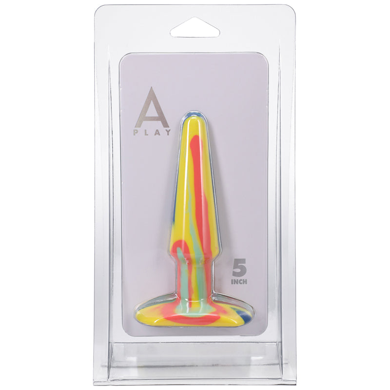 A-Play Groovy Sili Anal Plug 5in Sunrise