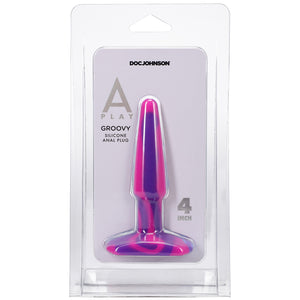 APlay Groovy Sili Anal Plug 4in Berry