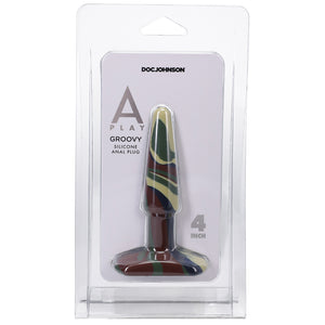 APlay Groovy Sili Anal Plug 4in Camoufl