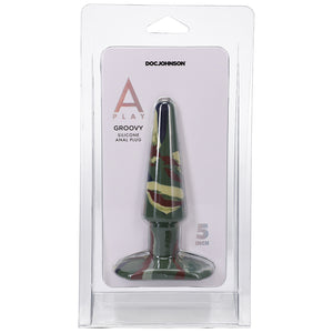 APlay Groovy Sili Anal Plug 5in Camoufl