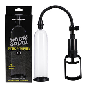 Rock Solid Penis Pumping Kit BlackClear