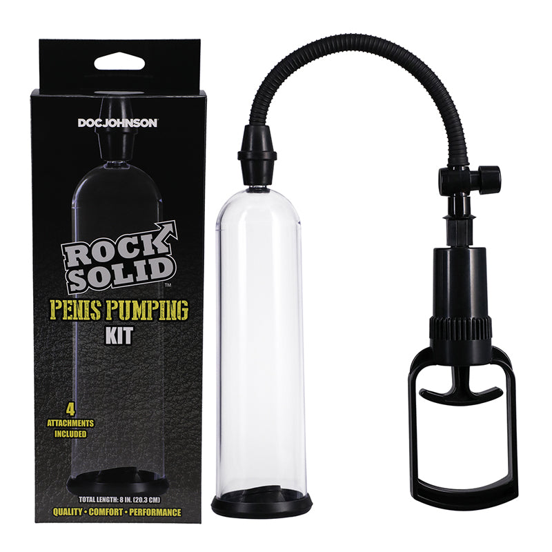 Rock Solid Penis Pumping Kit BlackClear