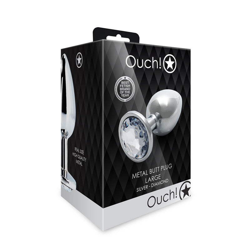 Shots Ouch Round Gem Butt Plug L SilDia