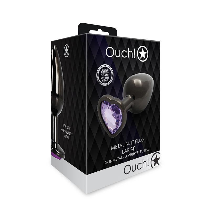 Shots Ouch Heart Gem Butt Plug L GunPur