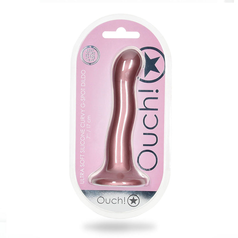 Shots Ouch Ultra Soft Sili 7in Curv RGld