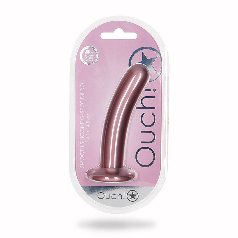 Shots Ouch Smooth Sili 6In Gspot Rgold
