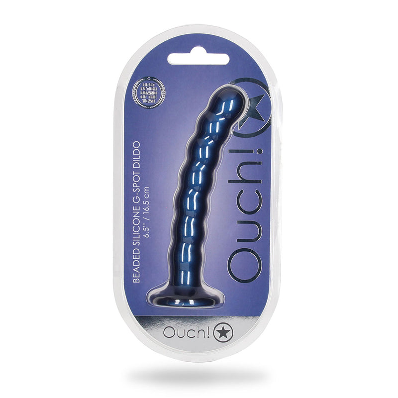 Shots Ouch Beaded Sili 65in GSpot MBlu