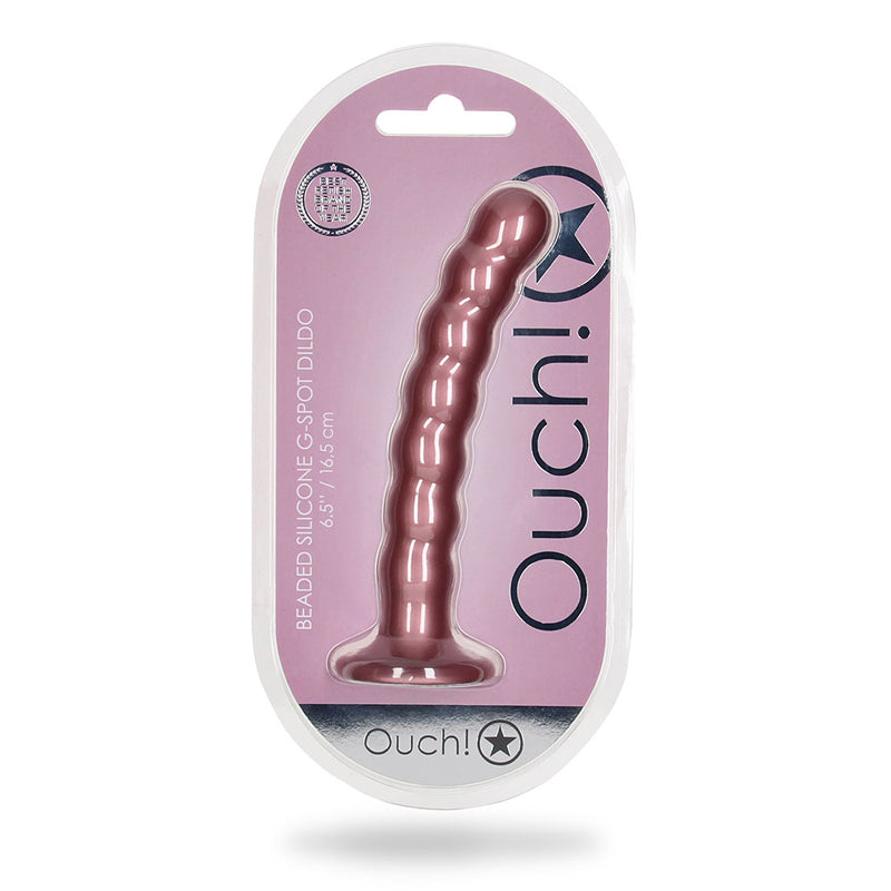 Shots Ouch Beaded Sili 65in GSpot RGld