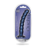 Shots Ouch Beaded Sili 8In Gspot Metblu