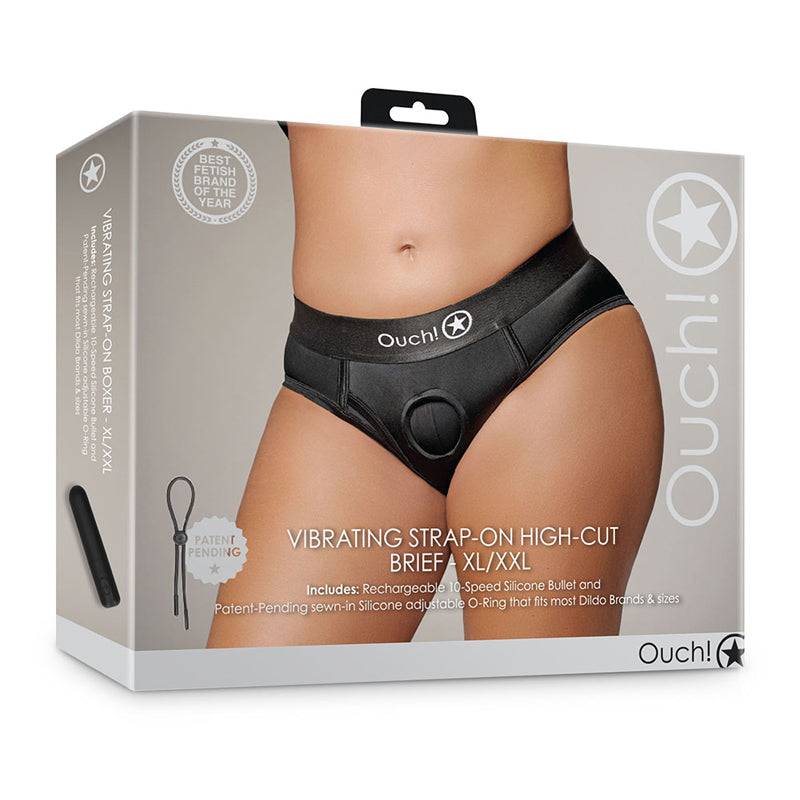 Shots Ouch Vibr Strapon HCBrief XL2XL Bk