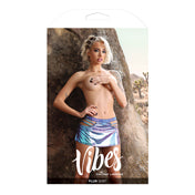 Fl Vibes Plur Holo Cutout Skirt Aqua Lxl