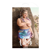 Fl Vibes Plur Holo Cut Out Skirt Aqua Qs