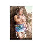 Fl Vibes Plur Holo Cut Out Skirt Aqua Qs