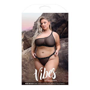 FL Vibes Bad Bitch BralettePanty Blk QS
