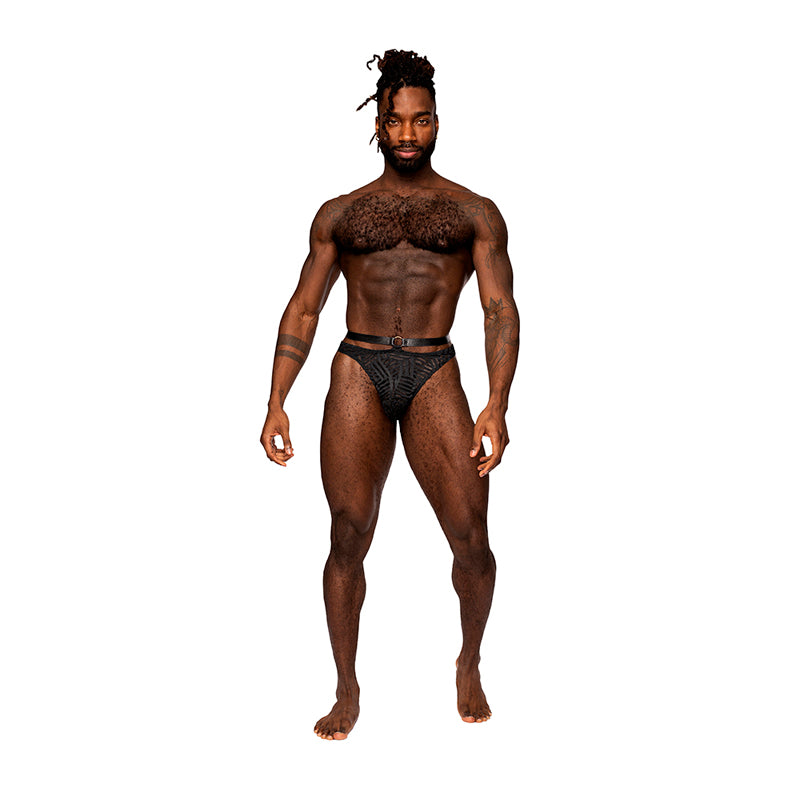 MP Rude Awakening Strap Thong Black LXL