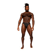 Mp Rude Awakening Strap Thong Black Lxl