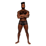 Mp Sassy Lace Minishort Sheerpouch Blk M