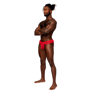 MP Sassy Lace Skirt Jock Red LXL