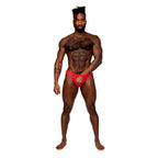 Mp Sassy Lace Open Ring Thong Red Lxl