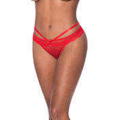 Ms Ooh La Lace Peekaboo Cheeky Red Lxl