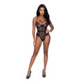MS Love Star HighLegTeddy wSnap Blk SM