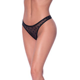 MS Love Star HighLegWaist Tanga Blk SM