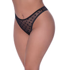 MS Love Star HighLegWaist Tanga Blk QS