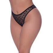 Ms Love Star Highlegwaist Tanga Blk Qs