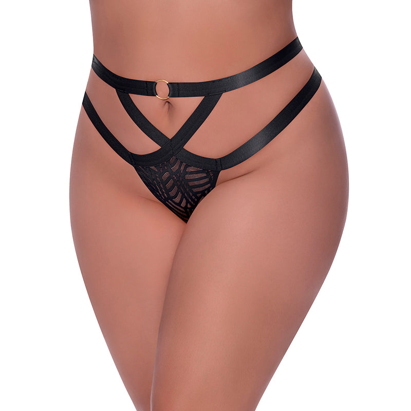 Ms Rude Awakening Cheeky Panty Black Qs