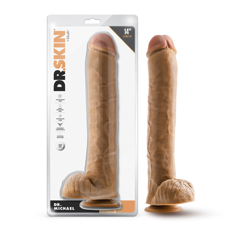 Dr Skin Dr Michael DildoBall 14in Tan