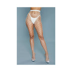 Oversized Fishnet Pantyhose White Os