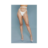 Oversized Fishnet Pantyhose White Os