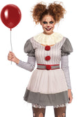 Leg Avenue 2PC Creepy Clown, includes str Multicolor Color