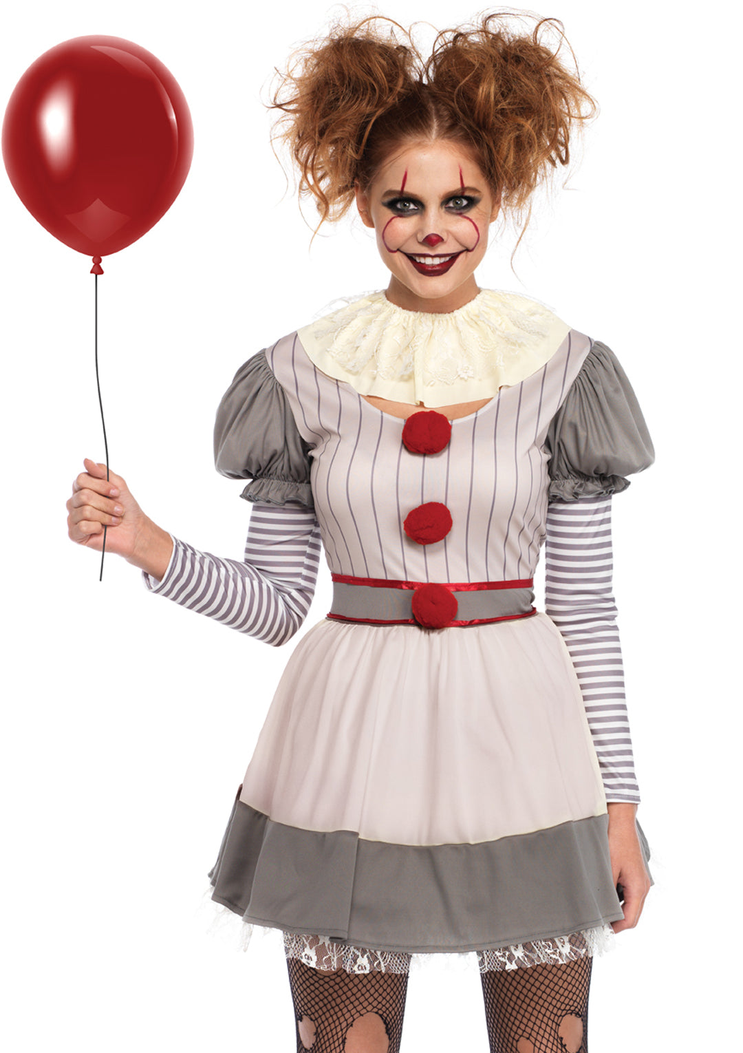 Leg Avenue 2PC Creepy Clown, includes str Multicolor Color