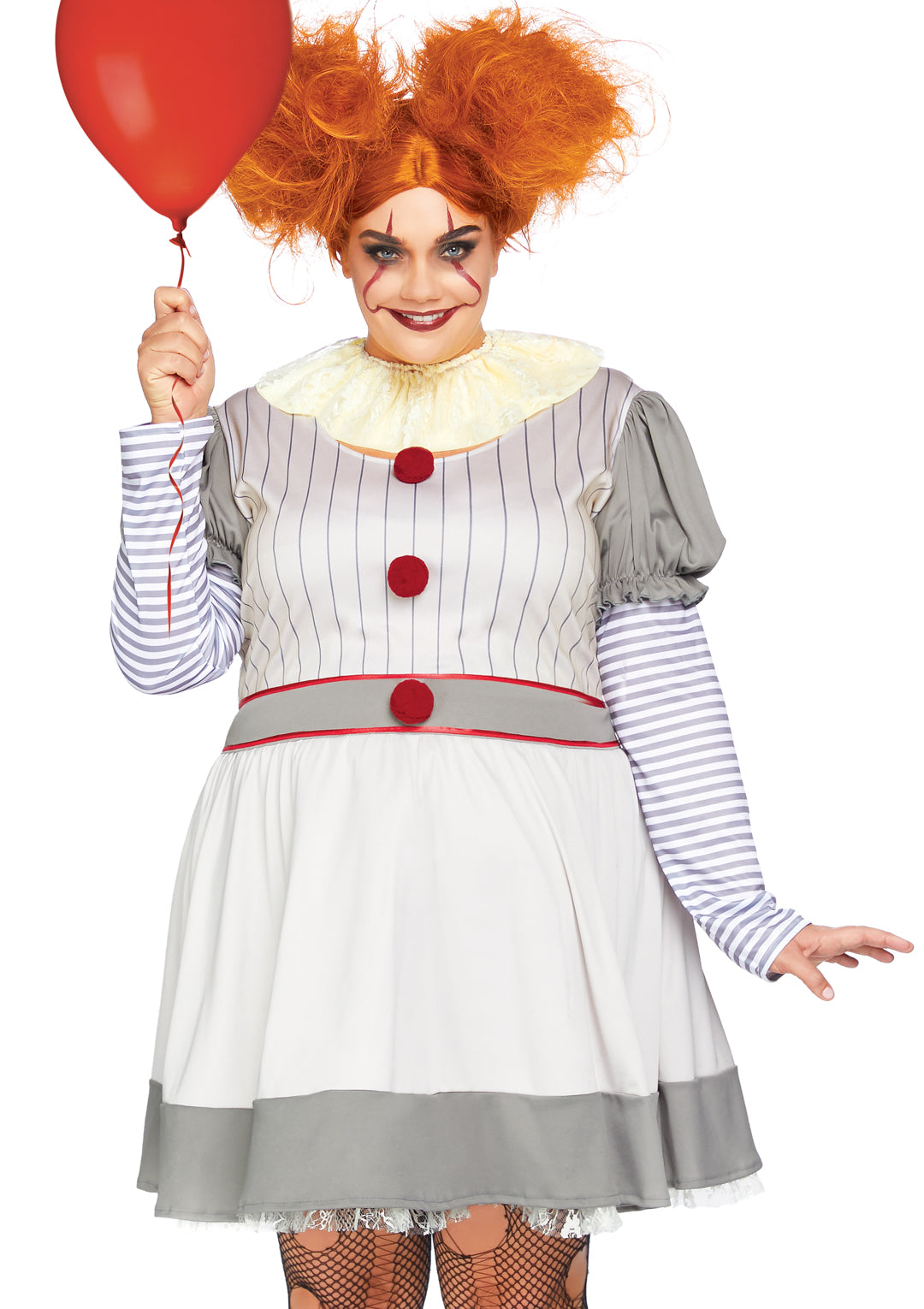 Leg Avenue 2 PC Creepy Clown, includes st Multicolor Color