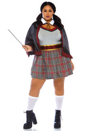 2 PC Spellbinding School Girl, includes dress with badge accents and cape with attached tie.