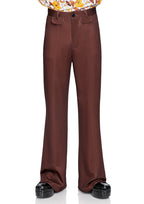 Leg Avenue Mens Bell Bottom Pants. Brown Color