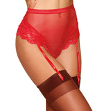 DG HighWaisted Garter Thong Ruby XL